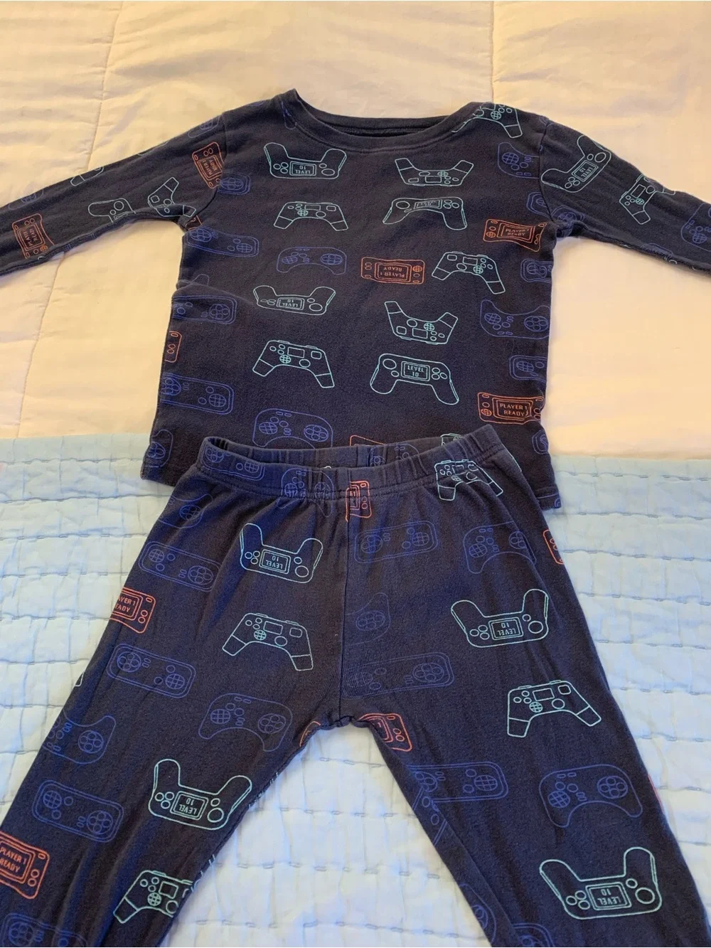Carter's Navy Kids Pajama Set with Gaming Controller Prints